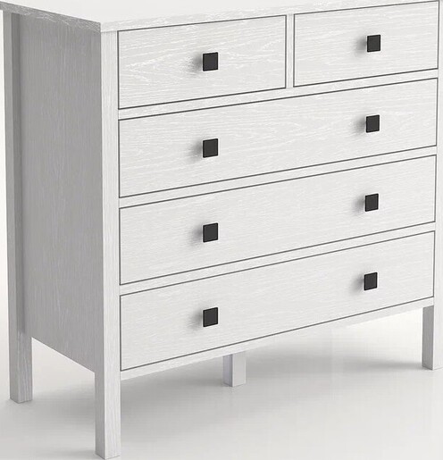 Komoda DYLAN, drveno, bijela boja