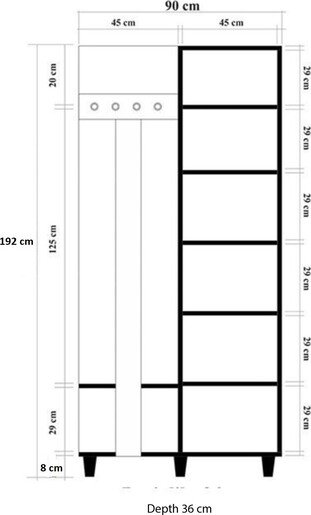 Ormarić, Sonoma hrast, Garmanto 90 - 220