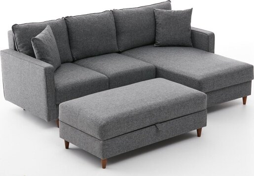 Kutna garnitura, Sivo, Eva Right - Grey