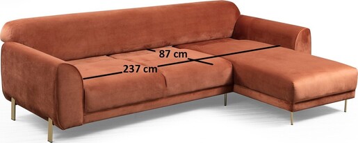 Kutna garnitura, IMAGE, desna, boja cimeta, Image Corner Right ( L3-Chl ) - Cinnamon