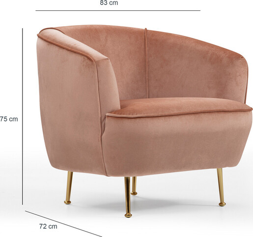 Fotelja wing PICCOLI ruzičasta, Piccoli (Bony)