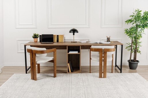 Stol za učenje THEO, atlantski bor, crna boja