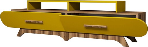 Stalak za televizor, Flora - Walnut, Yellow
