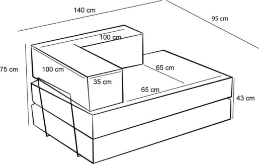 Sofa s 2 sjedala CELESTE