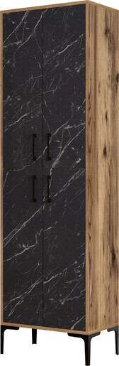 Ormar za cipele, Berlin A - Walnut, Black Marble