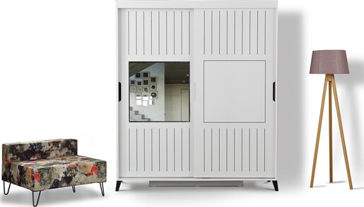 Garderoba, Pasific Home Fuga - 160 Parlak Beyaz Dolap