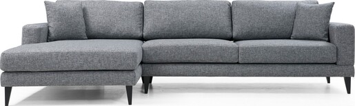 Kutna garnitura na razvlačenje, Tamno siva, Nordic Corner Left (Chl+3R)