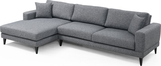 Kutna garnitura na razvlačenje, Tamno siva, Nordic Corner Left (Chl+3R)