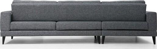 Kutna garnitura na razvlačenje, Tamno siva, Nordic Corner Left (Chl+3R)