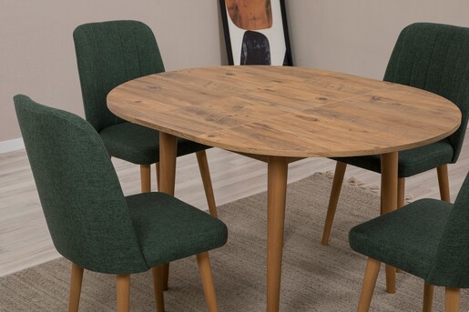 Proširivi blagavaonski stol i stolice (5 komada) Scarlet