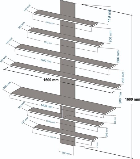 TV jedinica, Zebra - White, Walnut