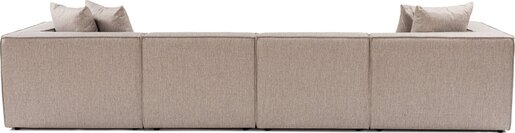 Kutna garnitura Sora (L1-O1-O1-1R-POUFFE ) - boja pijeska