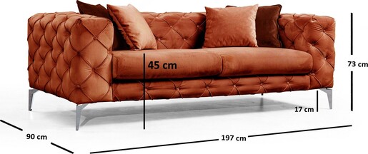 Dvosjed, naranča, Como - Orange