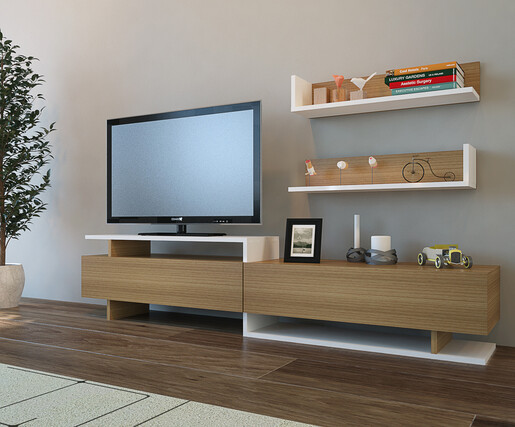 TV jedinica, Ayaz - Teak, White