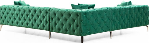 Kutna garnitura, zelena, Como Right - Green