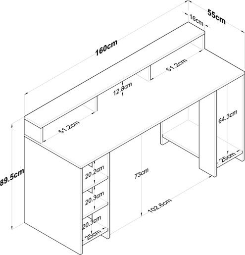 Studijski stol, HA110 - 2629