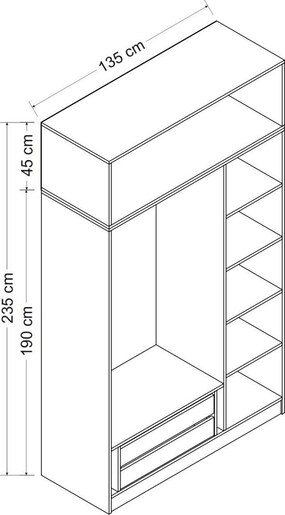 Garderoba, Minar 3 Kapak 255 - Anthracite