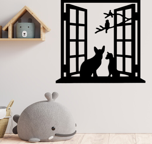 Metalna zidna dekoracija, Leaves v11