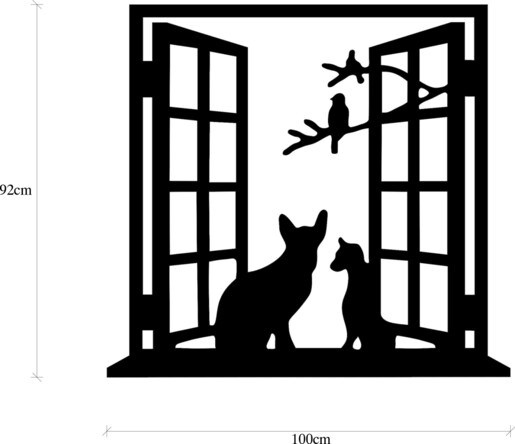 Metalna zidna dekoracija, Leaves v11