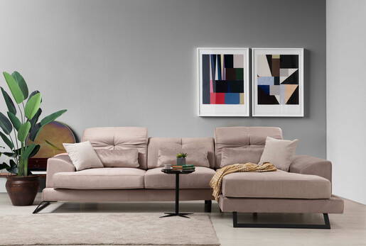 Kutna garnitura FRIDO desna, bež, Frido Corner Right (L3+Chl) - Beige