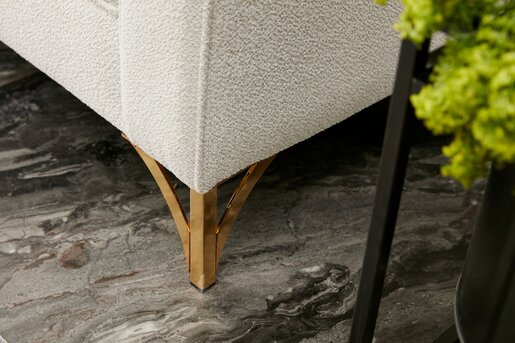 Kutna garnitura, Krem Zlato, Berlin Left - Cream, Gold