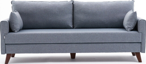 Trosjed na razvlačenje, Plava, Bella Soft Yataklı Üçlü Koltuk - Blue