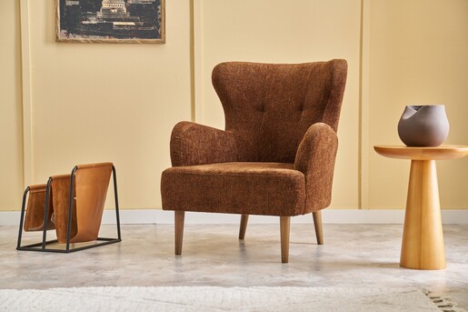 Fotelja Karina Prestij - smeđa, Copper