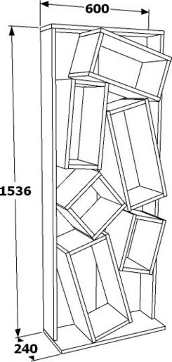 Polica za knjige Dakota