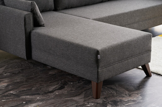 Kutna garnitura, Antracit, Bella Corner Sofa Left - Anthracite