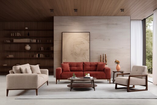 Trosjed na razvlačenje Sinor 3 Seater - Tile crvena