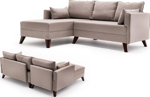 Kutna garnitura BELLA CORNER 2 lijeva, krem, Bella Corner Sofa Left 2 - Cream