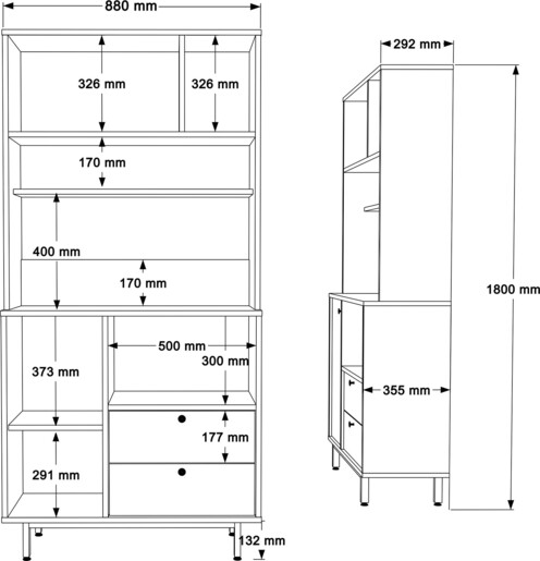 Višenamjenski ormarić BRYNLEE