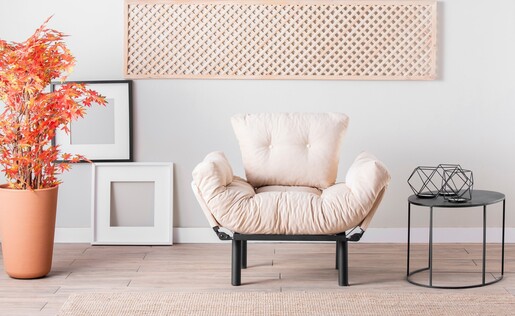 Fotelja, Krem, Nitta Single - Cream