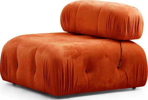 Trosjed Doblo 3 Seater ( L1-O1-Pouffe) Cream Bouclette