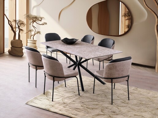 Stol za blagovaonicu NOX - 3003, siva boja Stone