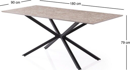 Stol za blagovaonicu NOX - 3003, siva boja Stone