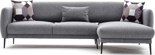 Kutna garnitura na razvlačenje, Sivo, Venus R - Grey