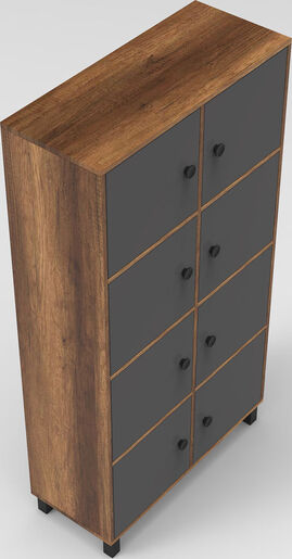 Višenamjenski ormarić, Orah Antracit, MN06 - BA