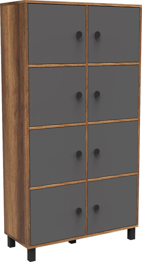 Višenamjenski ormarić, Orah Antracit, MN06 - BA