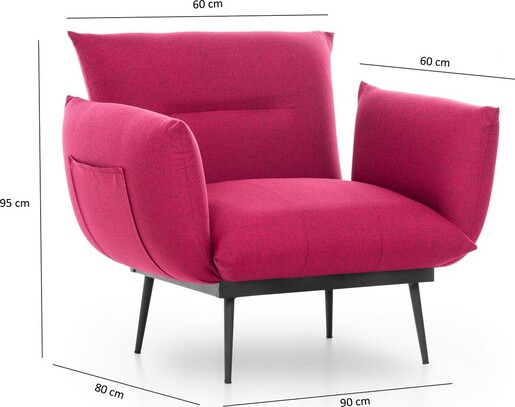 Fotelja, Tamno crvena, Jax Solo - Dark Red GR105