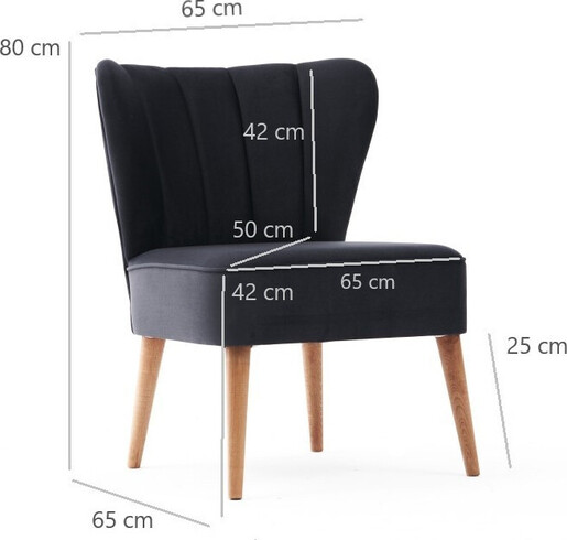 Fotelja, Antracit, Layla - Anthracite