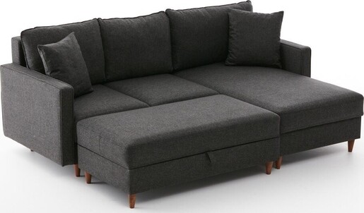 Kutna garnitura, Antracit, Eva Right - Anthracite