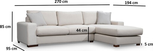 Kutna garnitura, LOOP 16, bež, Loop 16