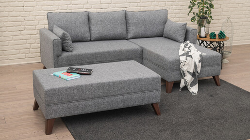 Kutna garnitura BELLA CORNER 2 desna, siva, Bella Corner Sofa Right 2