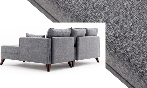 Kutna garnitura BELLA CORNER 2 desna, siva, Bella Corner Sofa Right 2