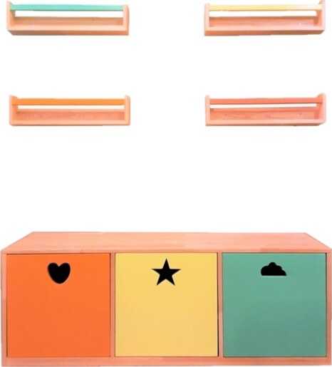 Polica za knjige Bookshelf And Toys Cabinet
