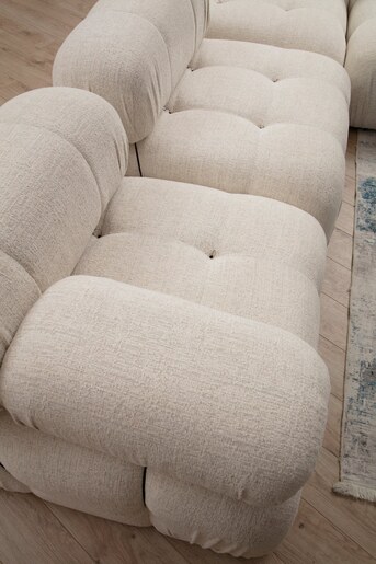 Sofa, Krem, Bubble 1R - Cream Bouclette