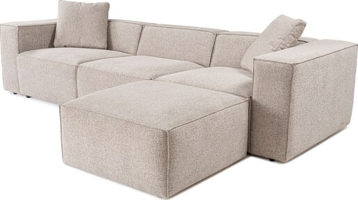 Kutna garnitura Lora (L1-O1-1R-POUFFE ) - Mocha