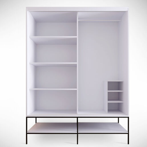 Garderoba, Martin Sürgülü 150 - White, Black, Gold