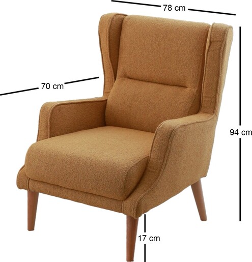 Fotelja Klam - Mustard